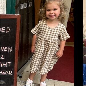 Little Wedgies Fall Gingham Dress